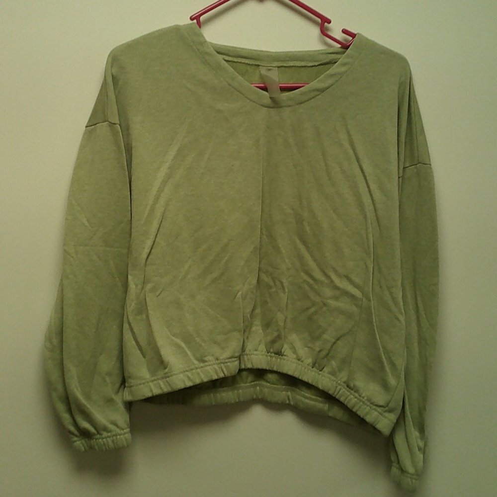 Green Athleisure workout Crewneck